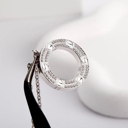 [Ornora Jewelry]LOVE NECKLACE 16MM  FULL DIAMOND