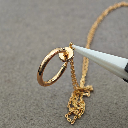 [Ornora Jewelry]JUSTE NECKLACE HALF DIAMOND