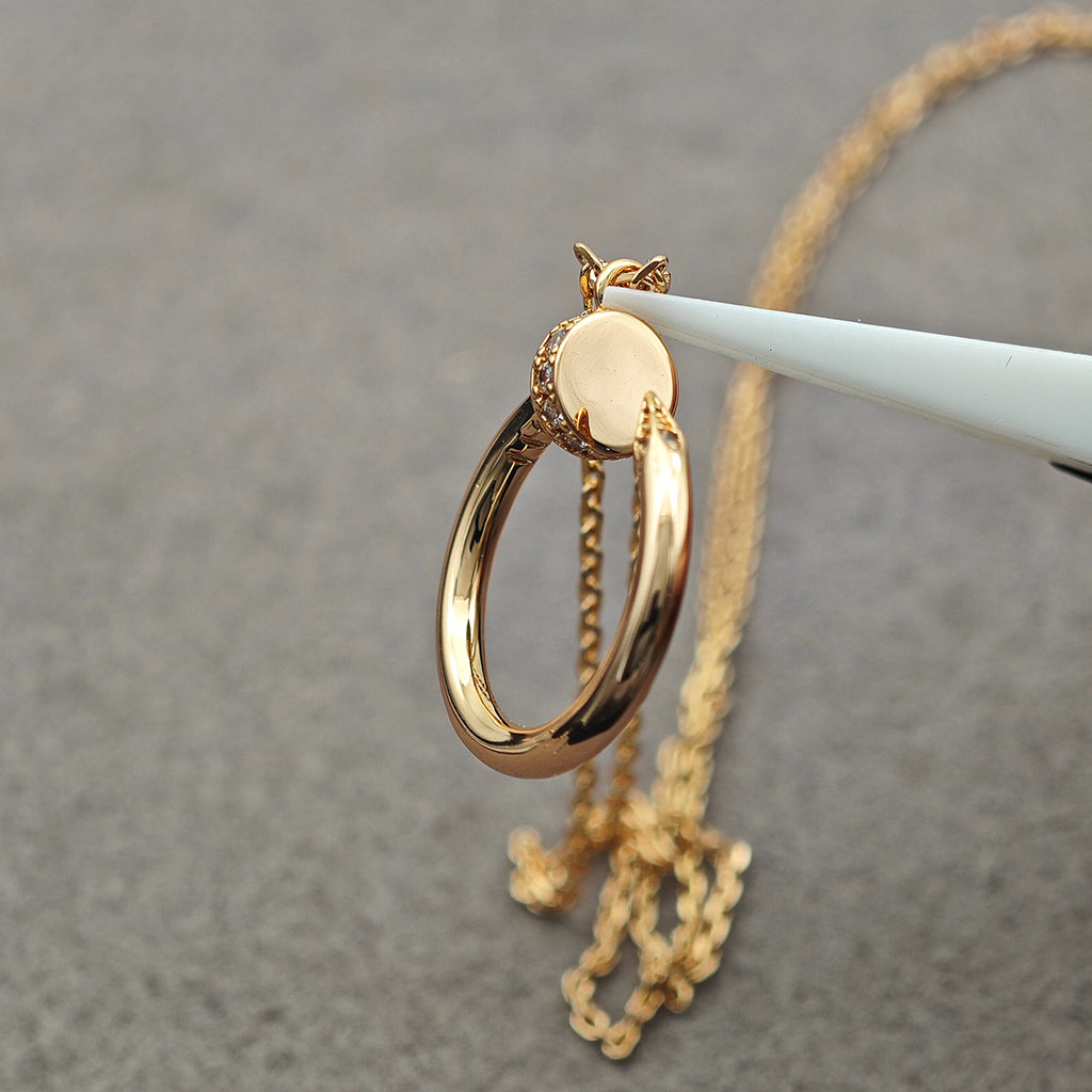 [Ornora Jewelry]JUSTE NECKLACE HALF DIAMOND