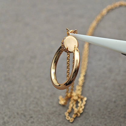 [Ornora Jewelry]JUSTE NECKLACE HALF DIAMOND