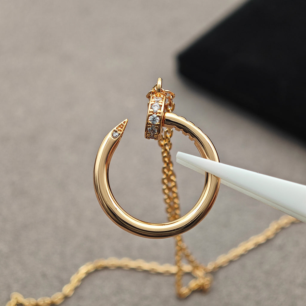 [Ornora Jewelry]JUSTE NECKLACE HALF DIAMOND