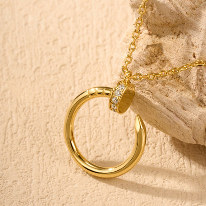 [Ornora Jewelry]JUSTE NECKLACE HALF DIAMOND