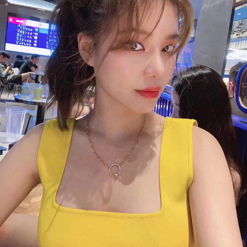[Ornora Jewelry]JUSTE NECKLACE FULL DIAMONDS