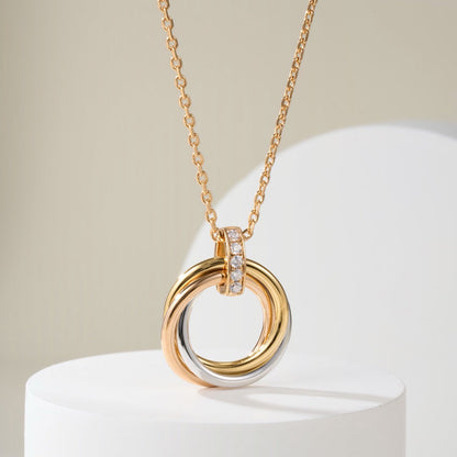 [Ornora Jewelry]TRINITY MEDIUM  DIAMONDS NECKLACE