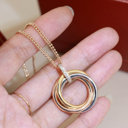 [Ornora Jewelry]TRINITY MEDIUM  DIAMONDS NECKLACE