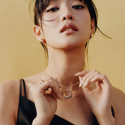 [Ornora Jewelry]TRINITY MEDIUM  DIAMONDS NECKLACE