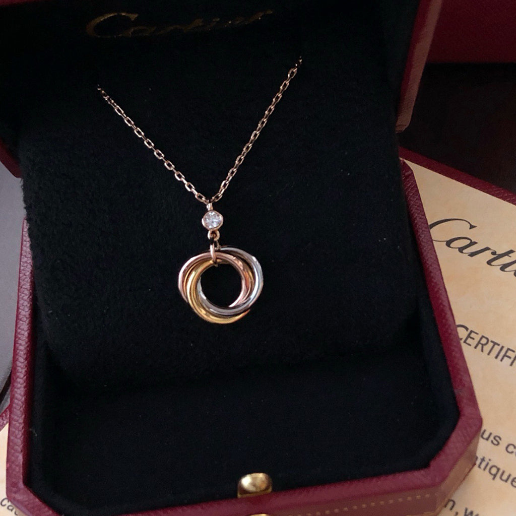 [Ornora Jewelry]TRINITY  NECKLACE 1 DIAMOND