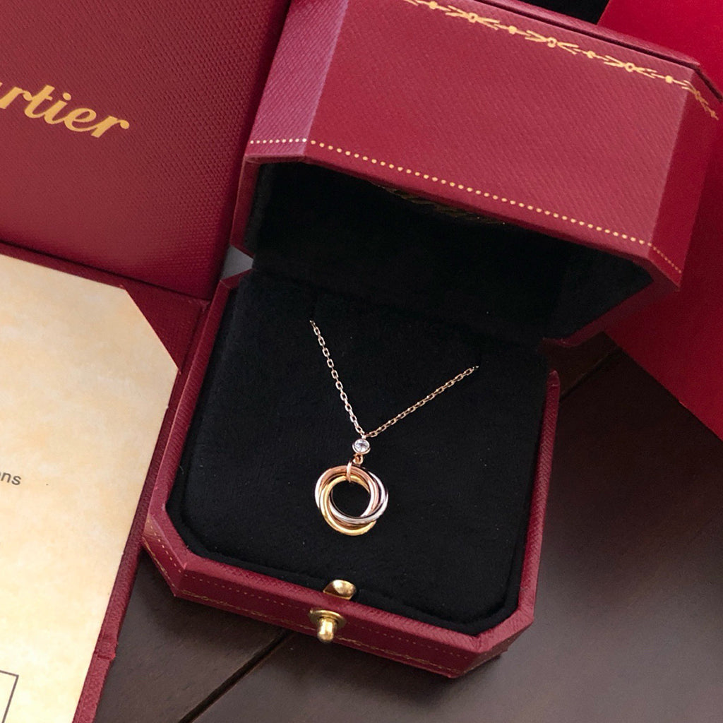 [Ornora Jewelry]TRINITY  NECKLACE 1 DIAMOND