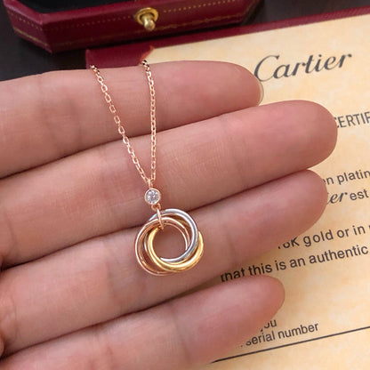 [Ornora Jewelry]TRINITY  NECKLACE 1 DIAMOND