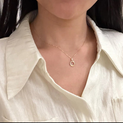 [Ornora Jewelry]TRINITY  NECKLACE 1 DIAMOND