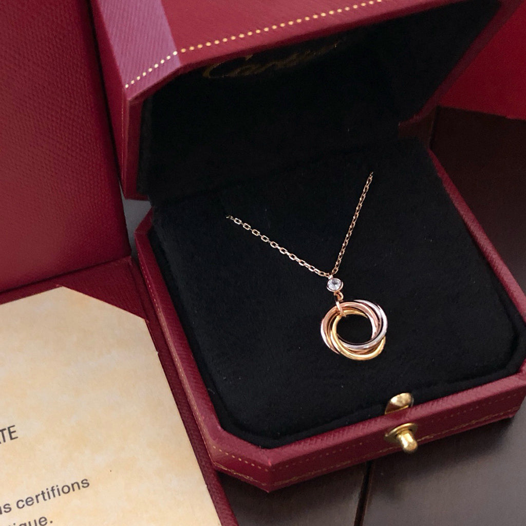 [Ornora Jewelry]TRINITY  NECKLACE 1 DIAMOND