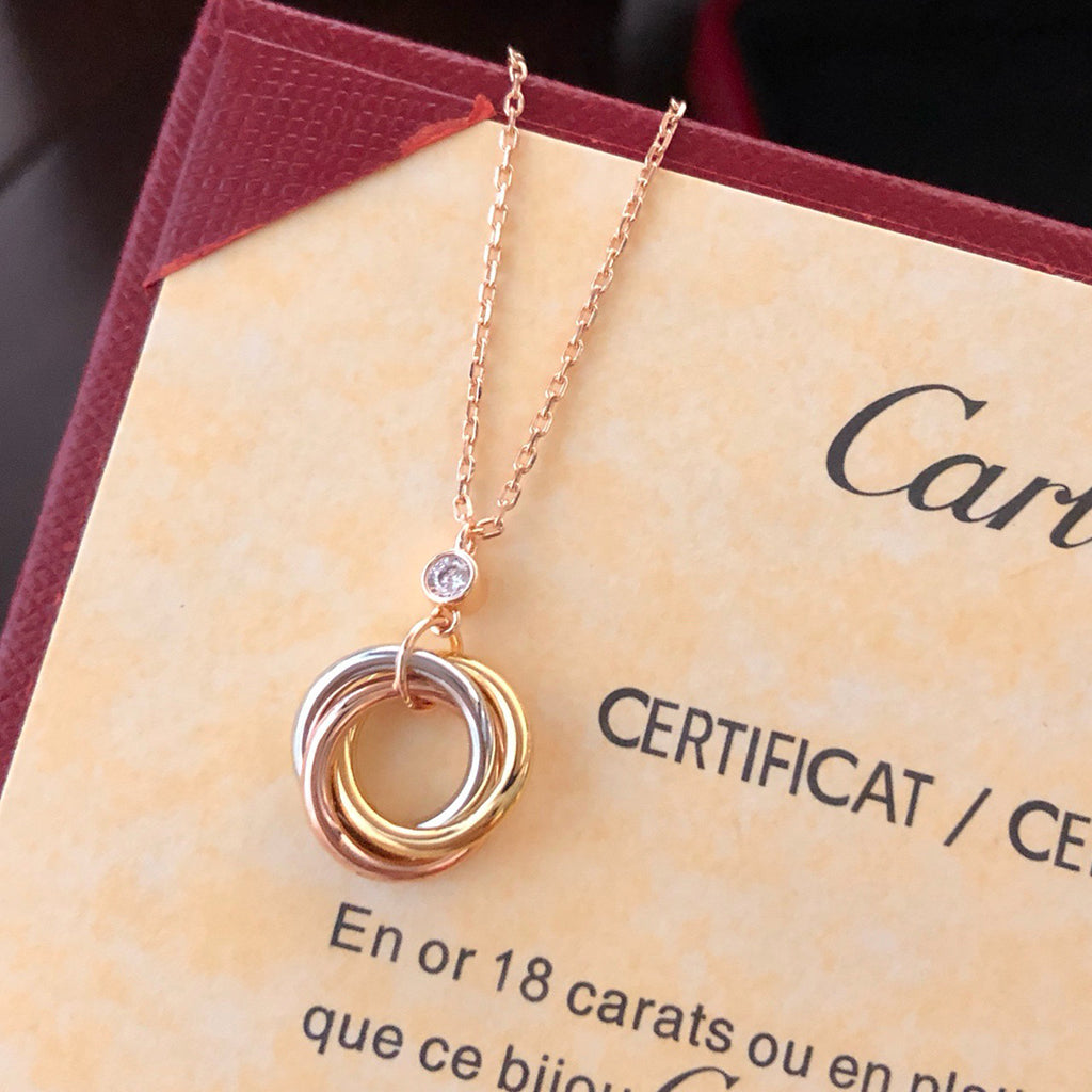 [Ornora Jewelry]TRINITY  NECKLACE 1 DIAMOND