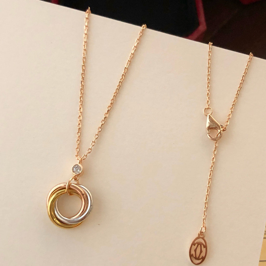 [Ornora Jewelry]TRINITY  NECKLACE 1 DIAMOND