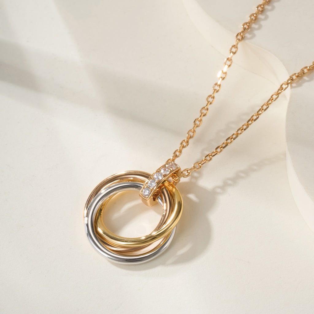 [Ornora Jewelry]TRINITY MEDIUM  DIAMONDS NECKLACE
