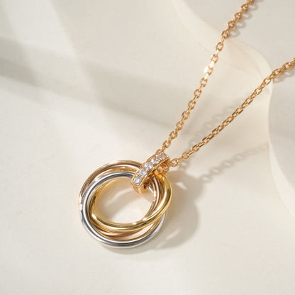 [Ornora Jewelry]TRINITY MEDIUM  DIAMONDS NECKLACE