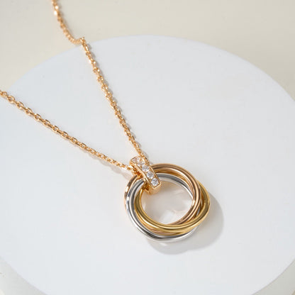 [Ornora Jewelry]TRINITY MEDIUM  DIAMONDS NECKLACE