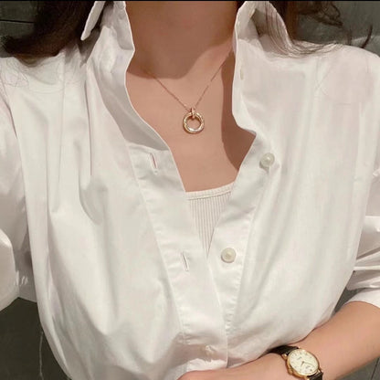 [Ornora Jewelry]TRINITY MEDIUM  DIAMONDS NECKLACE
