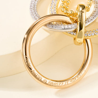 [Ornora Jewelry]TRINITY LARGE FULL DIAMOND  NECKLACE