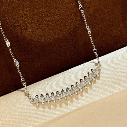 [Ornora Jewelry]CLASH  SMALL FULL DIAMOND NECKLACE