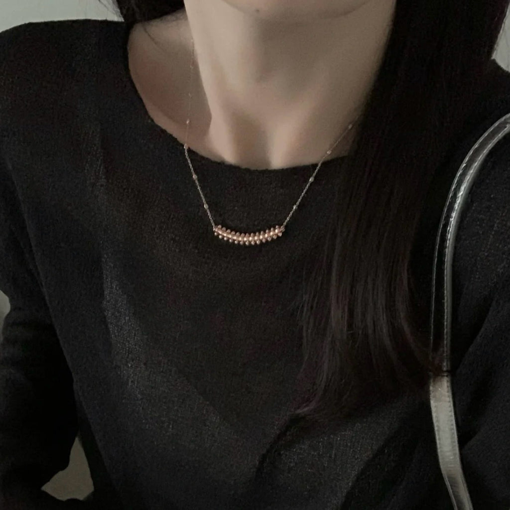[Ornora Jewelry]CLASH  SMALL FULL DIAMOND NECKLACE