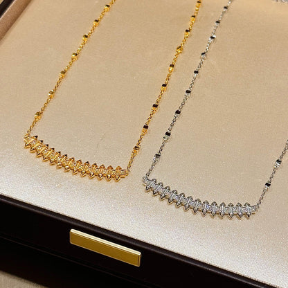 [Ornora Jewelry]CLASH  SMALL FULL DIAMOND NECKLACE