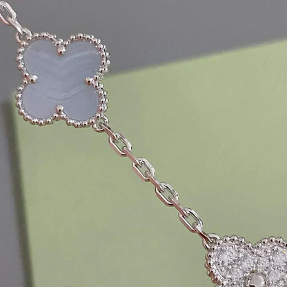 [Ornora Jewelry] CLOVER 5 MOTIF PURPLE CHALCEDONY BRACELET COLLECTION
