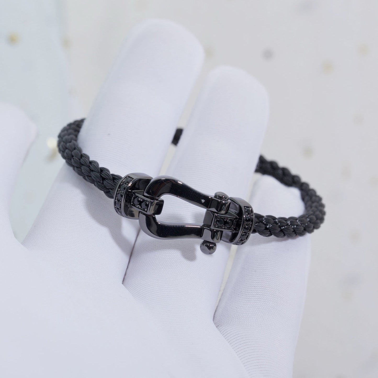 [Ornora Jewelry]FORCE LARGE SERIES HORSESHOE BLACK SAMURAI BRACELET