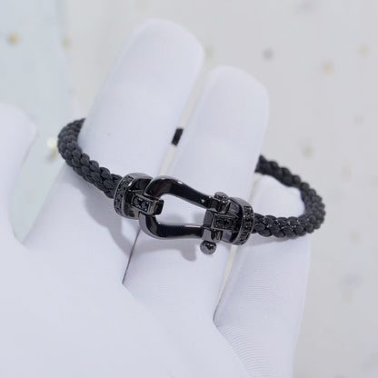[Ornora Jewelry]FORCE LARGE SERIES HORSESHOE BLACK SAMURAI BRACELET