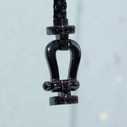 [Ornora Jewelry]FORCE LARGE SERIES HORSESHOE BLACK SAMURAI BRACELET