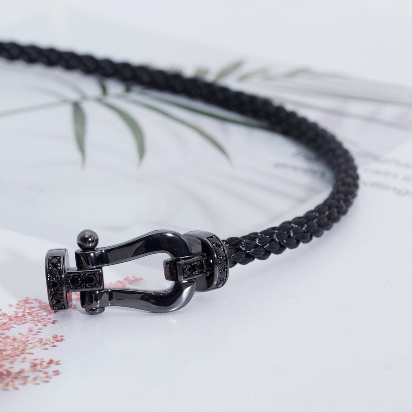 [Ornora Jewelry]FORCE LARGE SERIES HORSESHOE BLACK SAMURAI BRACELET
