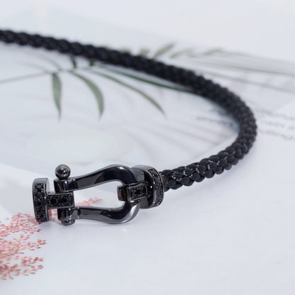 [Ornora Jewelry]FORCE LARGE SERIES HORSESHOE BLACK SAMURAI BRACELET