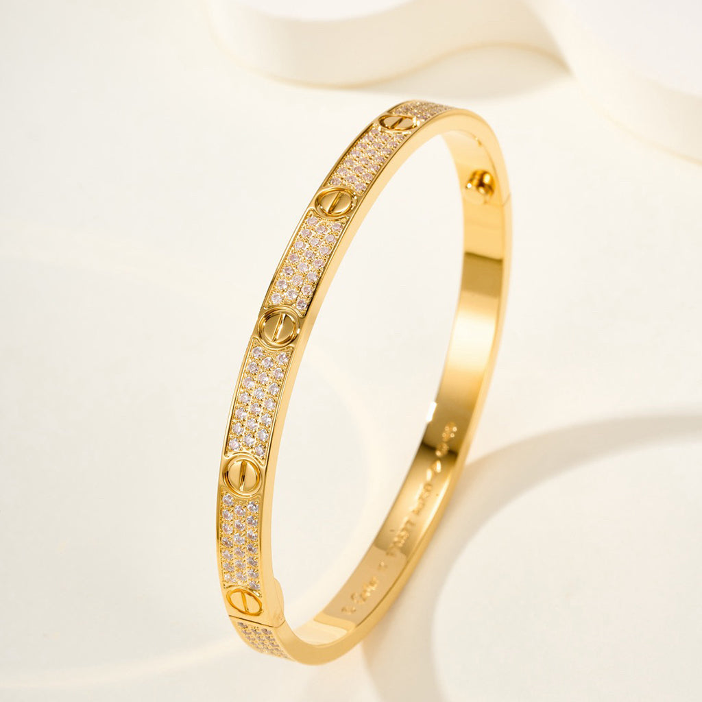 [Ornora Jewelry]LOVE BRACELET 4.8MM DIAMOND-PAVED