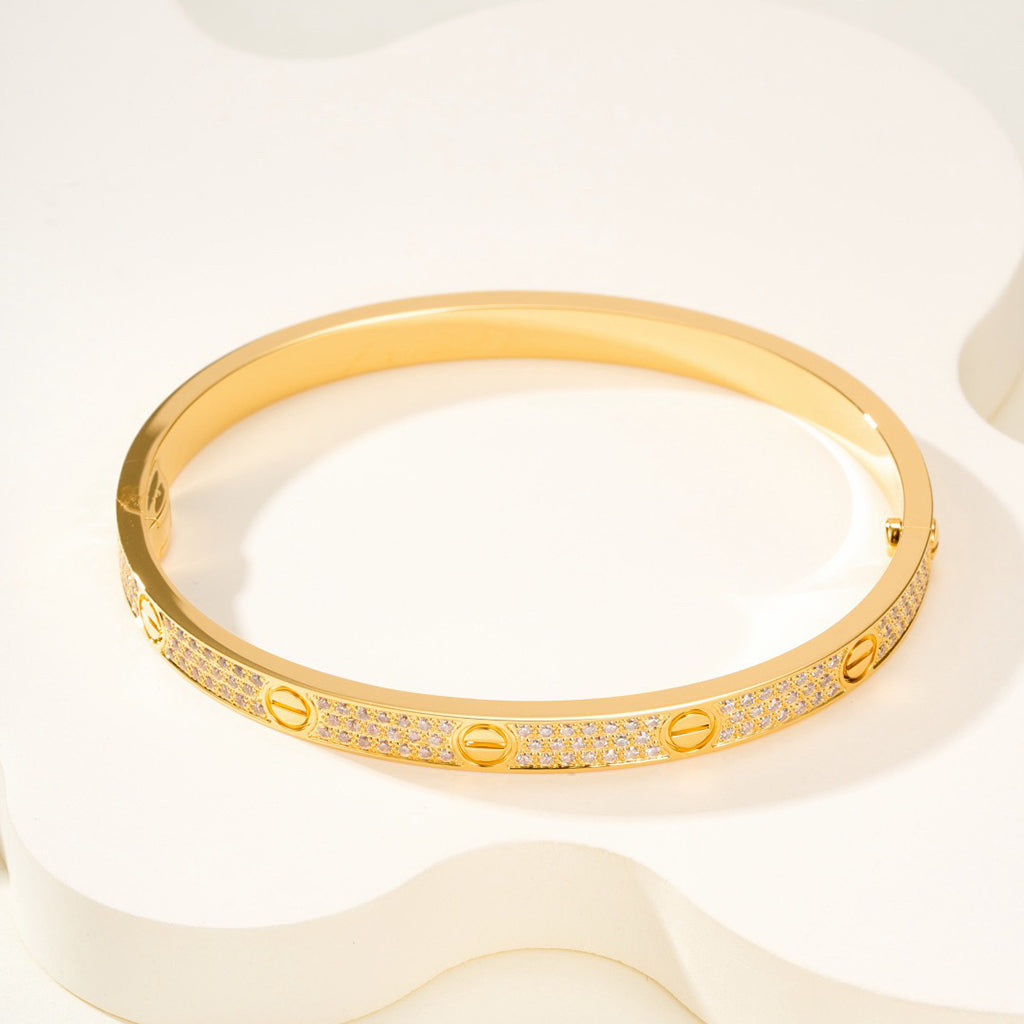 [Ornora Jewelry]LOVE BRACELET 4.8MM DIAMOND-PAVED