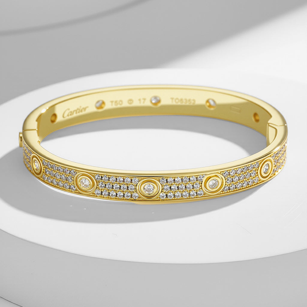 [Ornora Jewelry]LOVE BRACELET 6.1MM DIAMOND-PAVED 10 BIG DIAMONDS