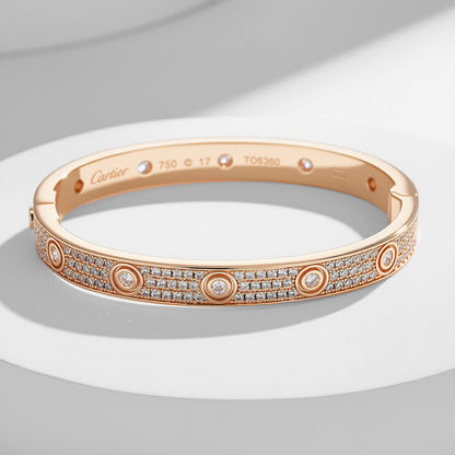 [Ornora Jewelry]LOVE BRACELET 6.1MM DIAMOND-PAVED 10 BIG DIAMONDS
