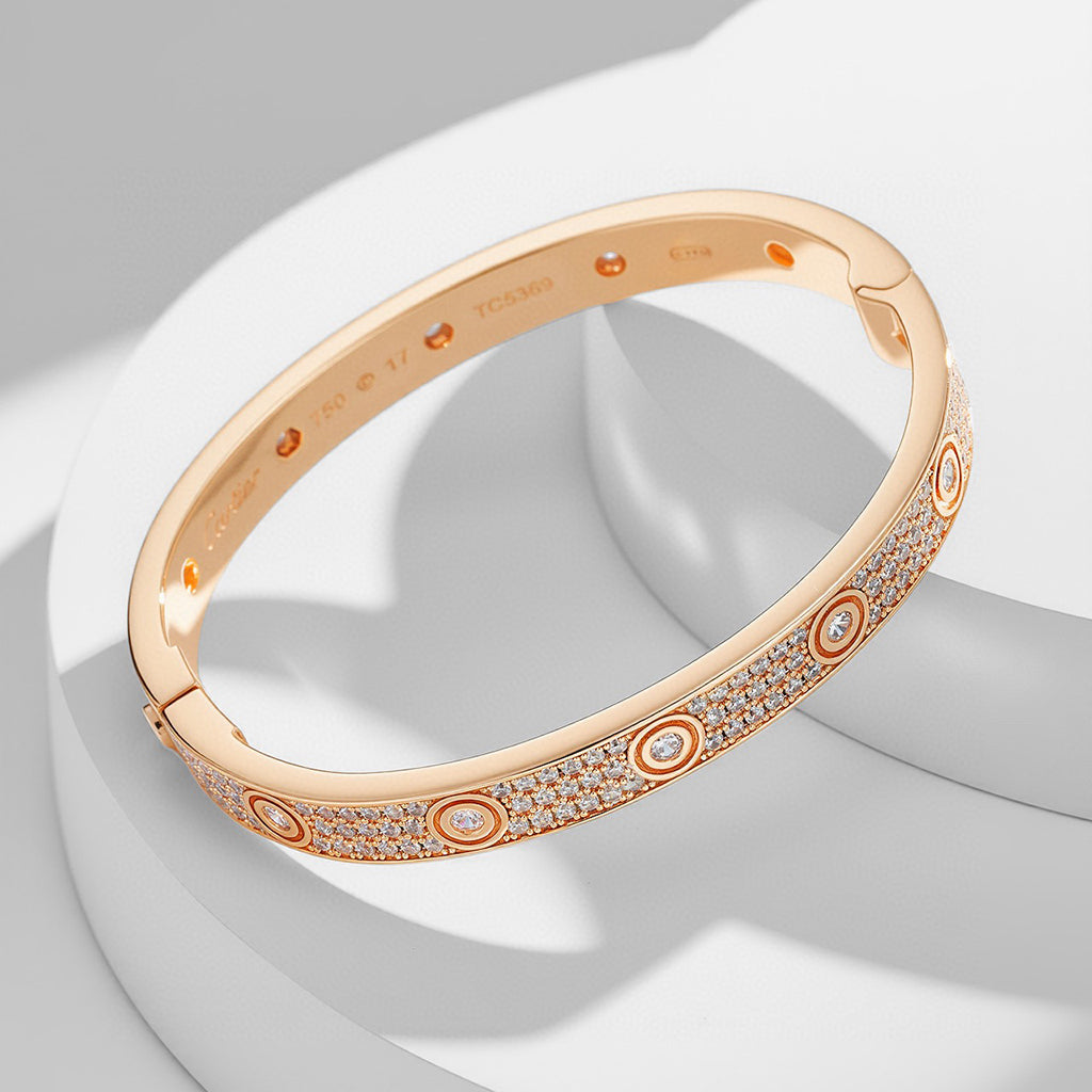 [Ornora Jewelry]LOVE BRACELET 6.1MM DIAMOND-PAVED 10 BIG DIAMONDS