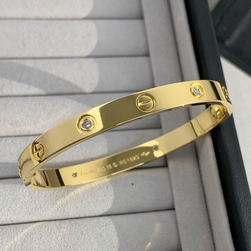 [Ornora Jewelry]LOVE BRACELET 6.1MM 4 DIAMONDS
