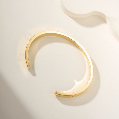 [Ornora Jewelry]LOVE BRACELET 6.1MM 1 DIAMOND OPEN CUFF