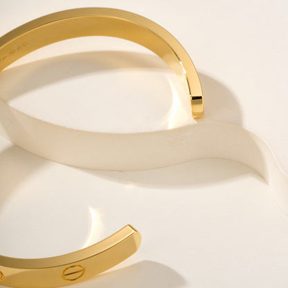 [Ornora Jewelry]LOVE BRACELET 6.1MM 1 DIAMOND OPEN CUFF