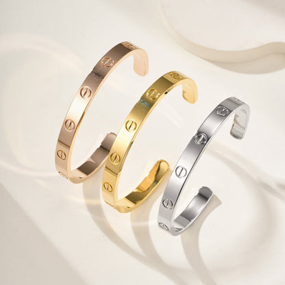 [Ornora Jewelry]LOVE BRACELET 6.1MM OPEN CUFF
