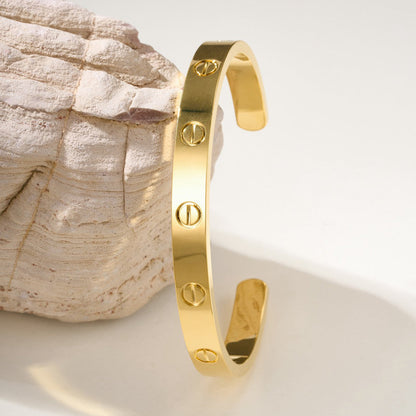 [Ornora Jewelry]LOVE BRACELET 6.1MM OPEN CUFF