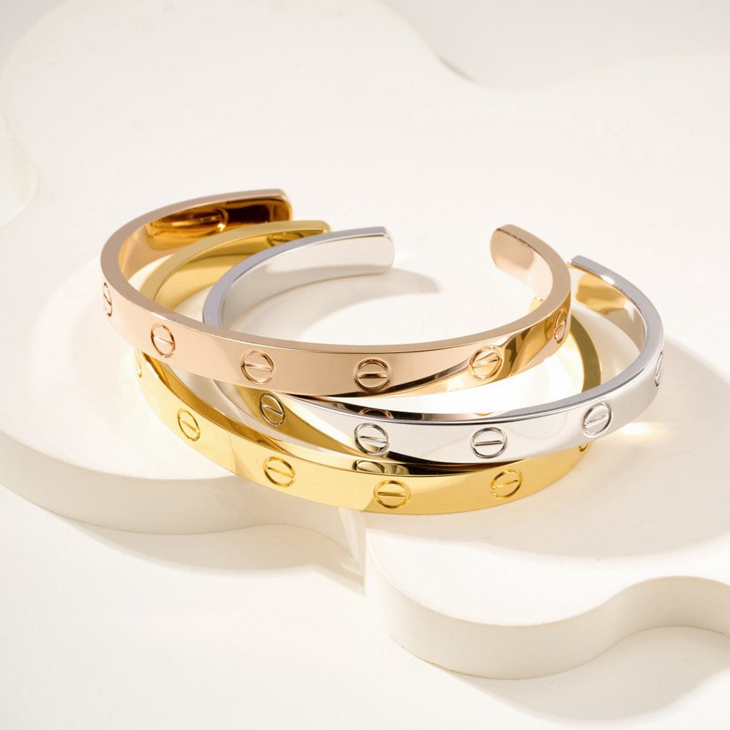 [Ornora Jewelry]LOVE BRACELET 6.1MM OPEN CUFF