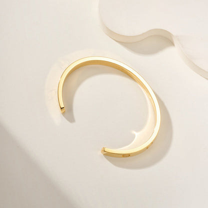 [Ornora Jewelry]LOVE BRACELET 6.1MM OPEN CUFF