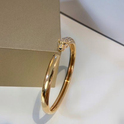 [Ornora Jewelry]PANTHERE HALF DIAMOND OPEN BRACELET