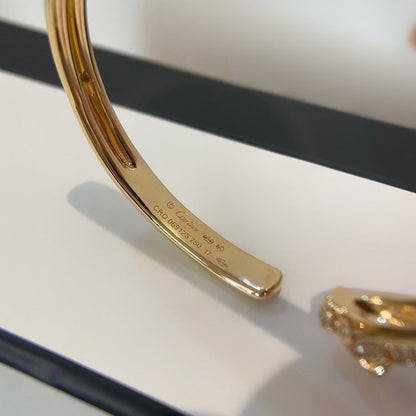 [Ornora Jewelry]PANTHERE HALF DIAMOND OPEN BRACELET