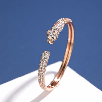 [Ornora Jewelry]PANTHERE FULL DIAMOND OPEN BRACELET