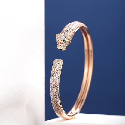 [Ornora Jewelry]PANTHERE FULL DIAMOND OPEN BRACELET