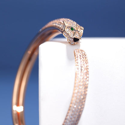 [Ornora Jewelry]PANTHERE FULL DIAMOND OPEN BRACELET