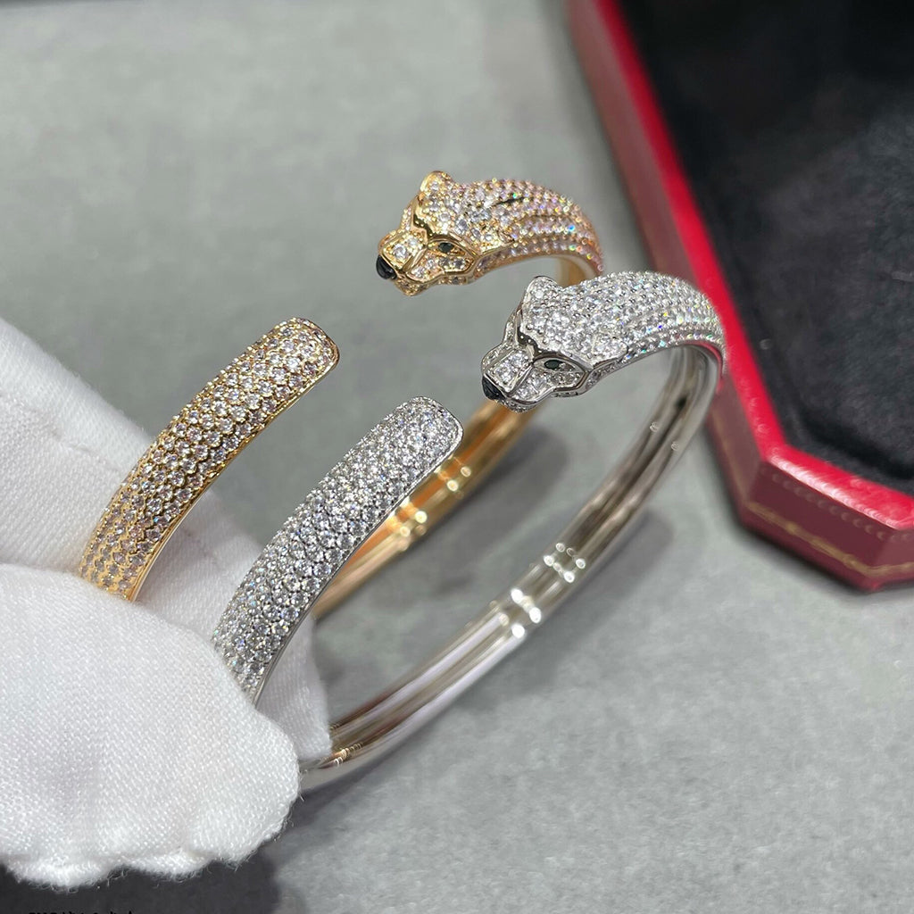[Ornora Jewelry]PANTHERE FULL DIAMOND OPEN BRACELET