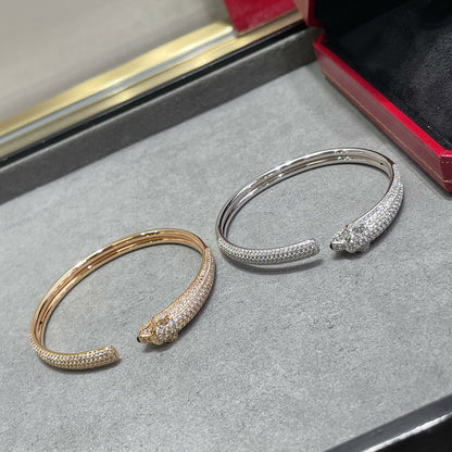 [Ornora Jewelry]PANTHERE FULL DIAMOND OPEN BRACELET